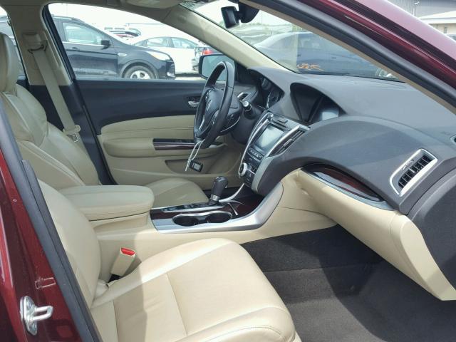 19UUB1F59FA003133 - 2015 ACURA TLX TECH BURGUNDY photo 5