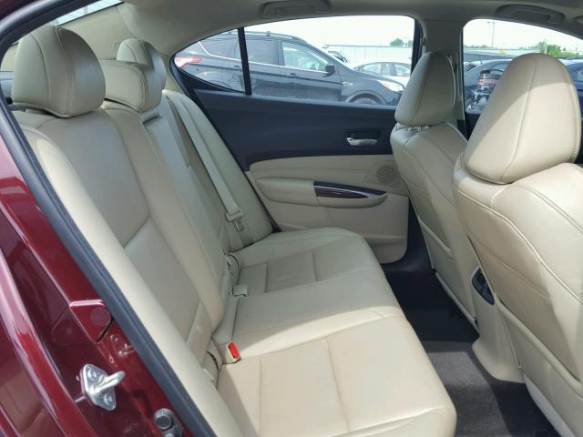 19UUB1F59FA003133 - 2015 ACURA TLX TECH BURGUNDY photo 6