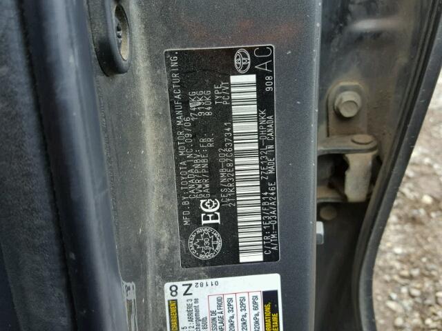 2T1KR32E87C637341 - 2007 TOYOTA MATRIX 灰色 照片 10