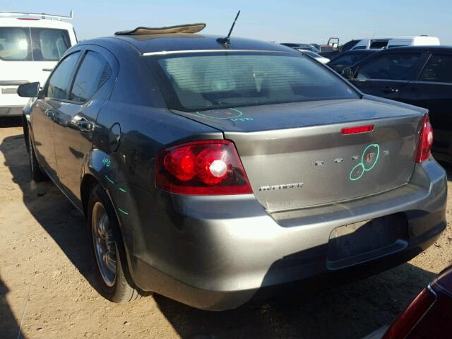 1C3CDZAB3CN221254 - 2012 DODGE AVENGER SE GRAY photo 3