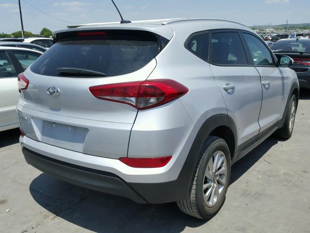 KM8J33A42GU059368 - 2016 HYUNDAI TUCSON LIM SILVER photo 4