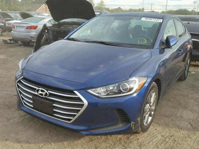 5NPD84LF0HH026663 - 2017 HYUNDAI ELANTRA SE BLUE photo 2