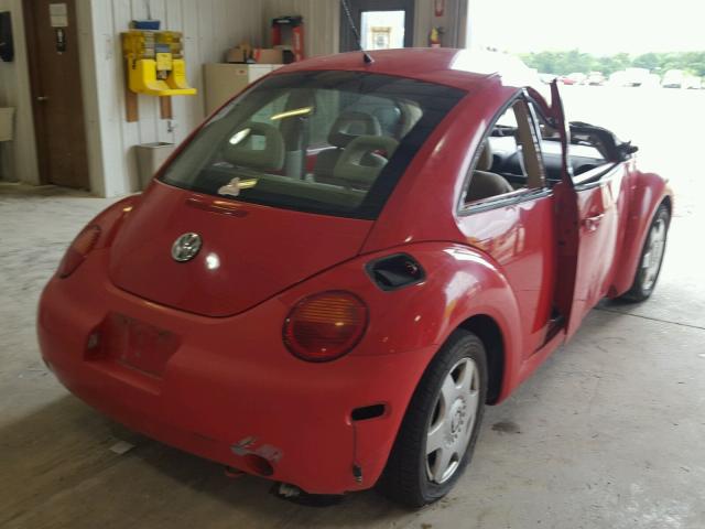 3VWBB61C4WM021497 - 1998 VOLKSWAGEN NEW BEETLE 红色 照片 4