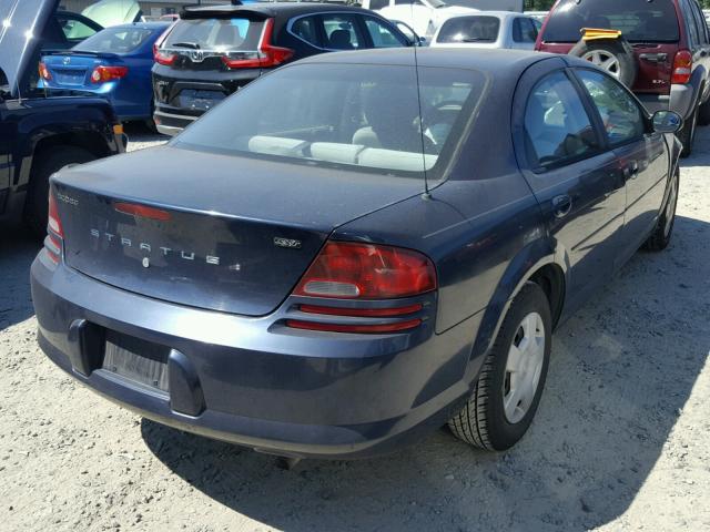 1B3EL46T75N609474 - 2005 DODGE STRATUS SX BLUE photo 4