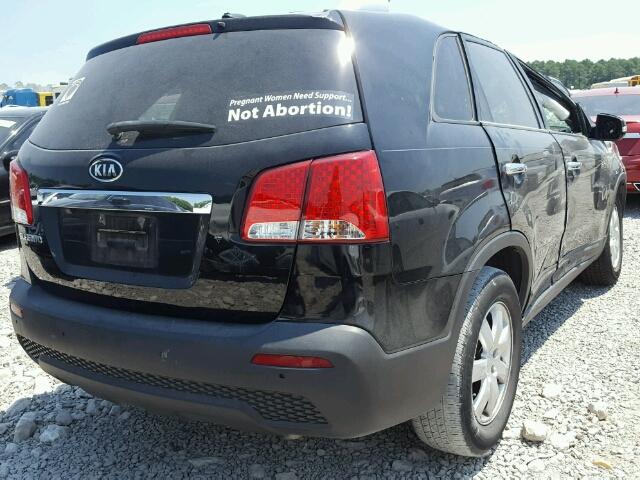 5XYKT3A64CG202374 - 2012 KIA SORENTO BA BLACK photo 4