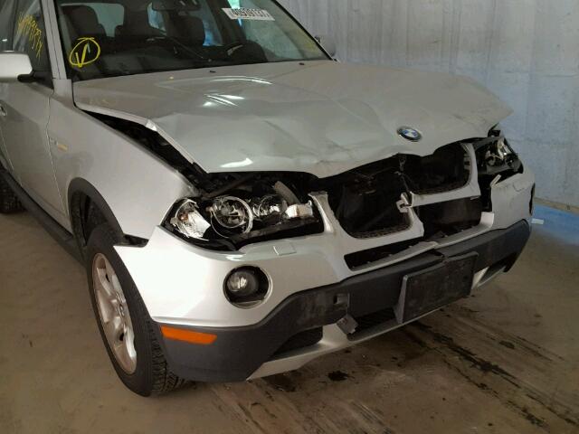 WBXPC93457WE78341 - 2007 BMW X3 SILVER photo 9