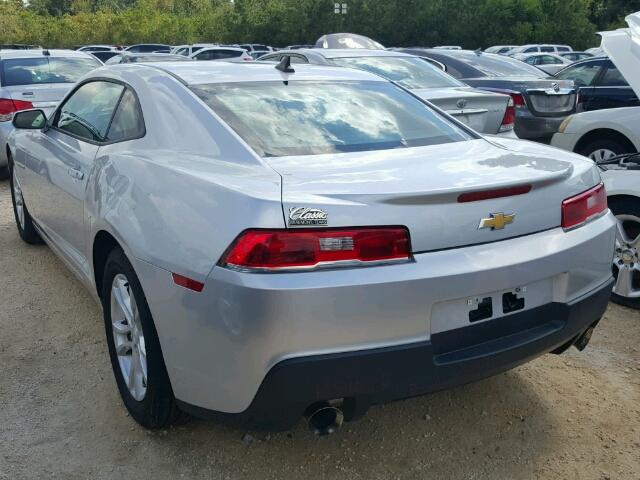 2G1FB1E3XF9167048 - 2015 CHEVROLET CAMARO SILVER photo 3