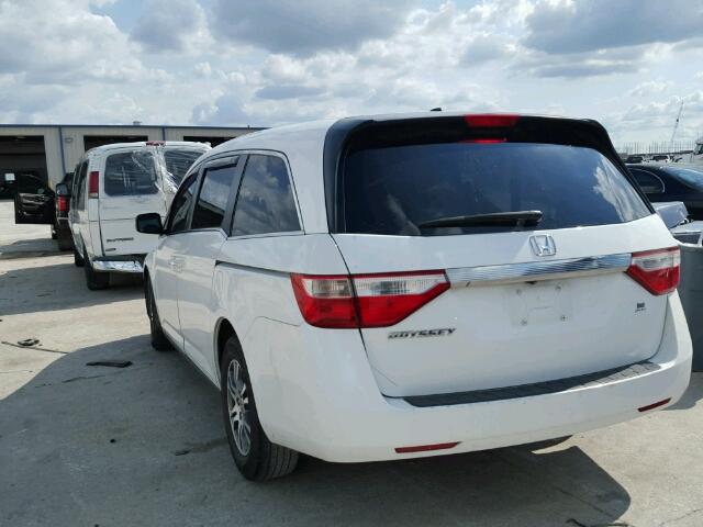 5FNRL5H63BB083321 - 2011 HONDA ODYSSEY EX WHITE photo 3