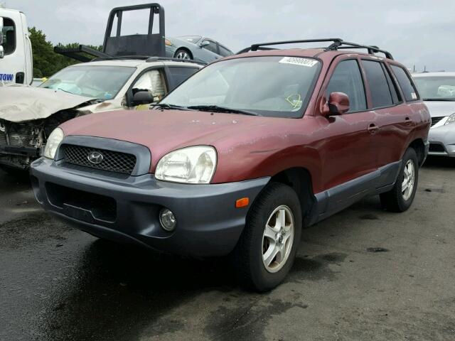 KM8SC73D74U595480 - 2004 HYUNDAI SANTA FE G BURGUNDY photo 2