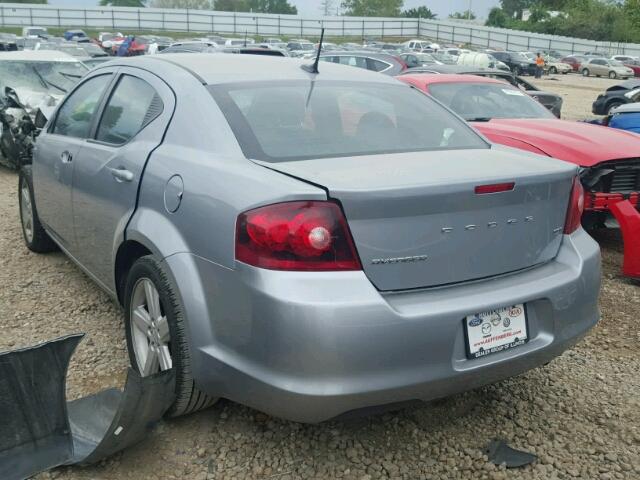 1C3CDZCB6DN681300 - 2013 DODGE AVENGER SX SILVER photo 3