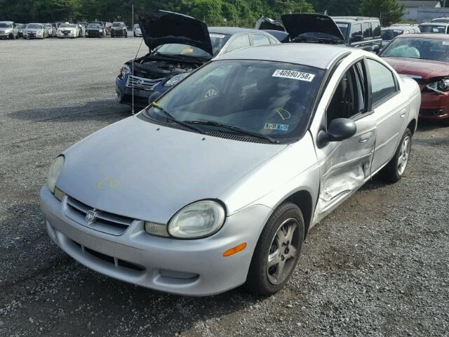 1B3ES46C22D633797 - 2002 DODGE NEON SE SILVER photo 2