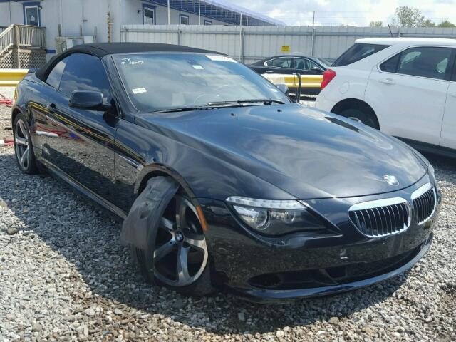 WBAEB53558CX63059 - 2008 BMW 650 I BLACK photo 1