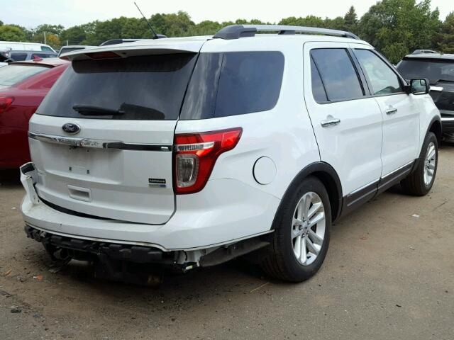 1FM5K8D88EGB10254 - 2014 FORD EXPLORER X WHITE photo 4