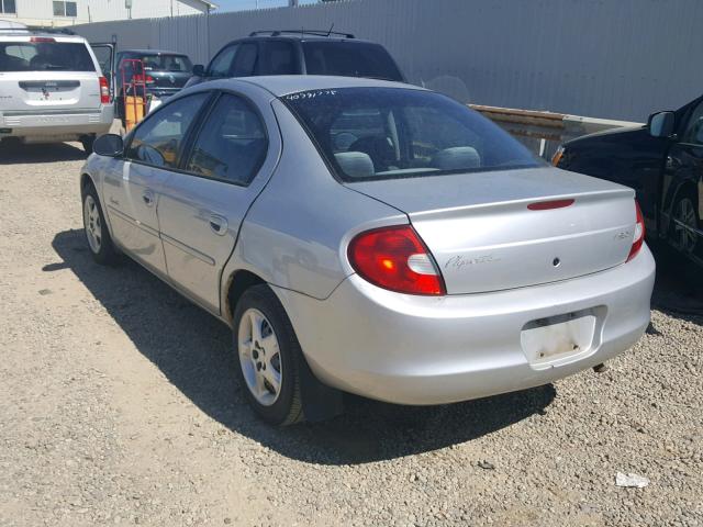 1P3ES46C7YD596169 - 2000 PLYMOUTH NEON BASE 银色 照片 3