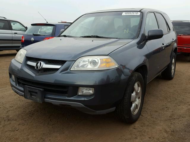 2HNYD18225H534844 - 2005 ACURA MDX TURQUOISE photo 2