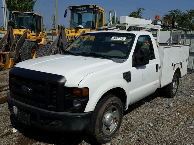 1FD3F30528EE27487 - 2008 FORD F350 SRW S WHITE photo 2