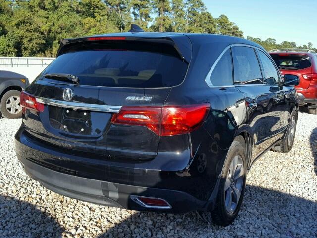 5FRYD3H2XFB006640 - 2015 ACURA MDX BLACK photo 4