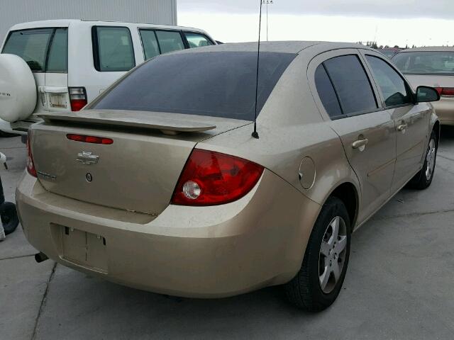 1G1AL55F677202163 - 2007 CHEVROLET COBALT LT GOLD photo 4