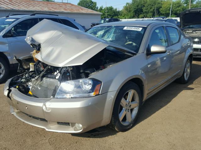 1B3LC76M58N272616 - 2008 DODGE AVENGER R/ TAN photo 2