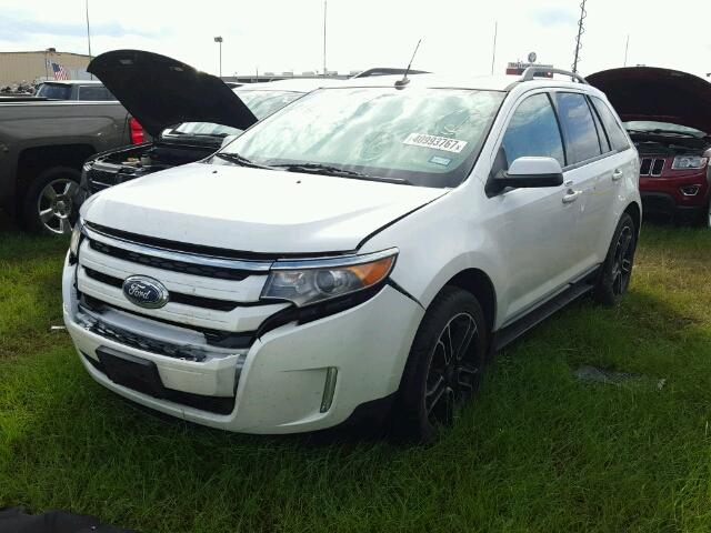 2FMDK3J97DBA51909 - 2013 FORD EDGE SEL WHITE photo 2