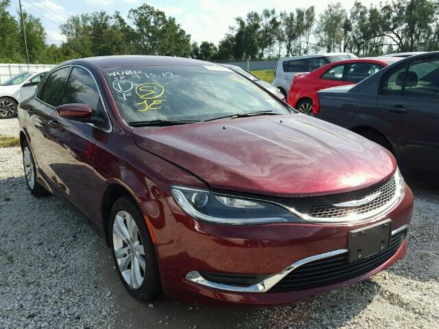 1C3CCCAB3FN746724 - 2015 CHRYSLER 200 RED photo 1