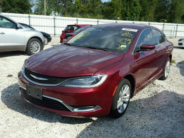 1C3CCCAB3FN746724 - 2015 CHRYSLER 200 RED photo 2