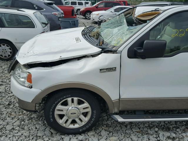 1FTPX12504NA68879 - 2004 FORD F150 WHITE photo 9