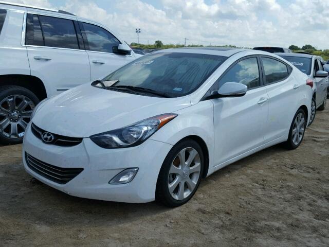 5NPDH4AE6DH340158 - 2013 HYUNDAI ELANTRA WHITE photo 2