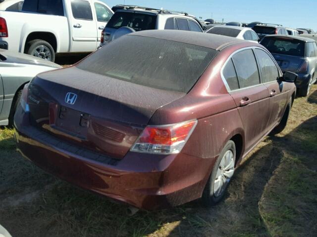 1HGCP26399A063905 - 2009 HONDA ACCORD BURGUNDY photo 4