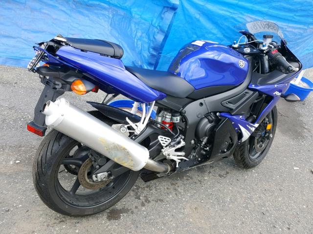 JYARJ06E58A038820 - 2008 YAMAHA YZFR6 S BLUE photo 4