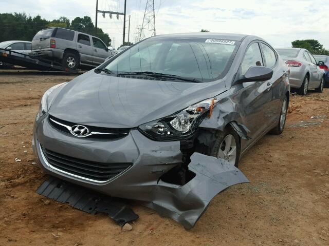 5NPDH4AE4DH440775 - 2013 HYUNDAI ELANTRA GRAY photo 2