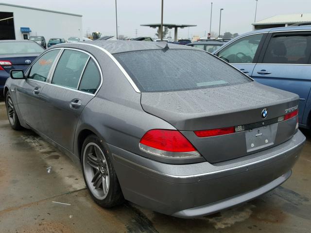 WBAGN83515DK11260 - 2005 BMW 760 LI GRAY photo 3