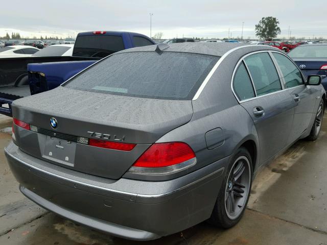 WBAGN83515DK11260 - 2005 BMW 760 LI GRAY photo 4