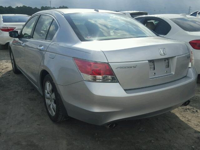 1HGCP36888A062714 - 2008 HONDA ACCORD EXL SILVER photo 3