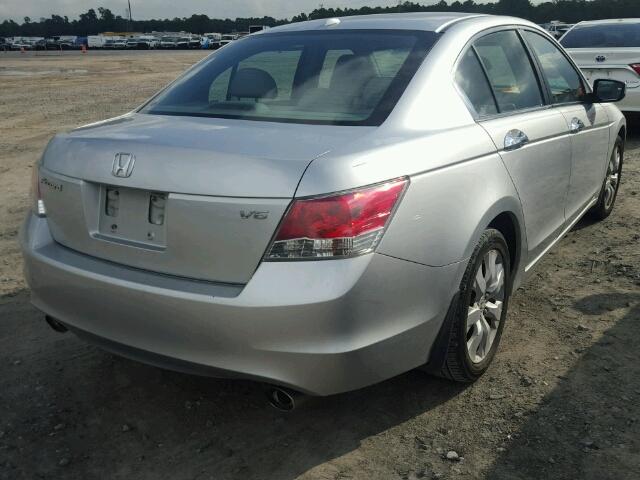 1HGCP36888A062714 - 2008 HONDA ACCORD EXL SILVER photo 4