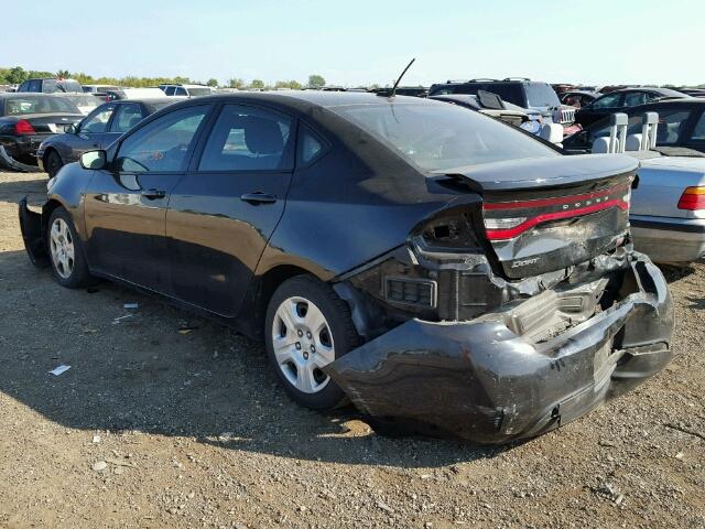 1C3CDFAH3DD215870 - 2013 DODGE DART BLACK photo 3