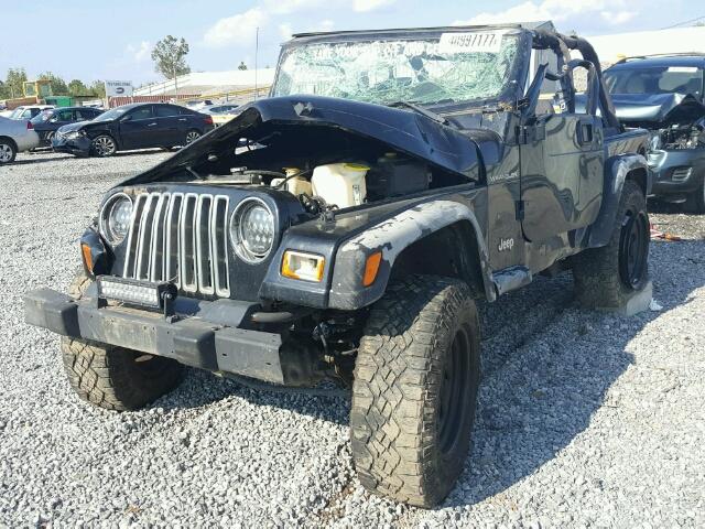 1J4FA29P81P357173 - 2001 JEEP WRANGLER / BLACK photo 2