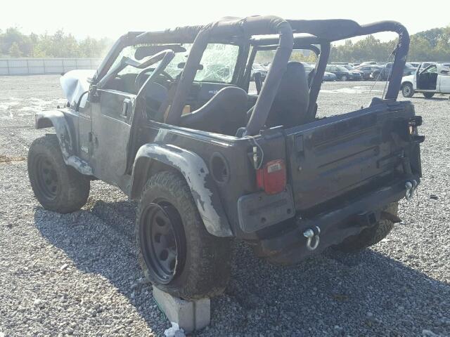 1J4FA29P81P357173 - 2001 JEEP WRANGLER / BLACK photo 3