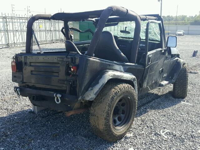 1J4FA29P81P357173 - 2001 JEEP WRANGLER / BLACK photo 4