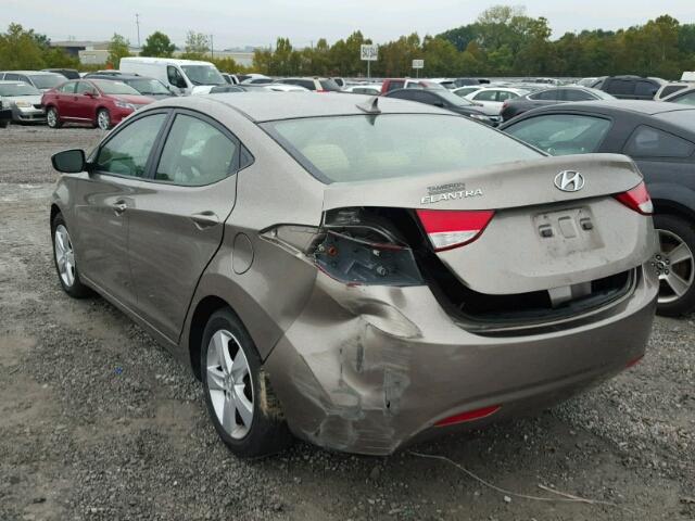 5NPDH4AEXDH269613 - 2013 HYUNDAI ELANTRA GL BROWN photo 3