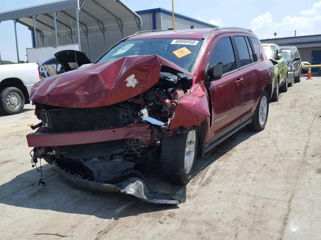 1C4NJCBA9CD601219 - 2012 JEEP COMPASS SP MAROON photo 2