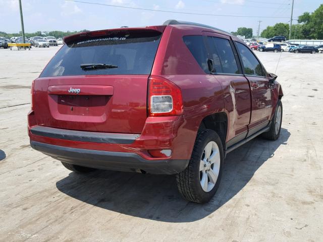 1C4NJCBA9CD601219 - 2012 JEEP COMPASS SP MAROON photo 4