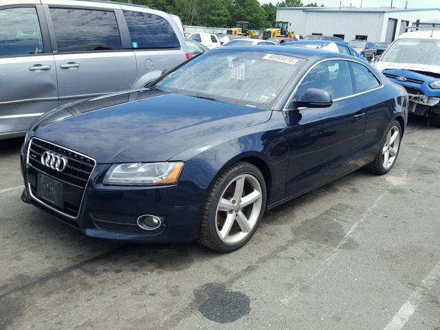 WAUDK78T79A014808 - 2009 AUDI A5 QUATTRO BLUE photo 2