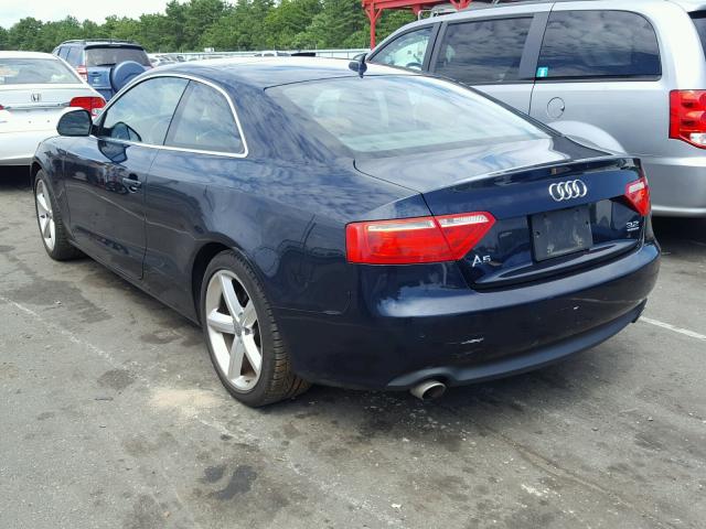 WAUDK78T79A014808 - 2009 AUDI A5 QUATTRO BLUE photo 3