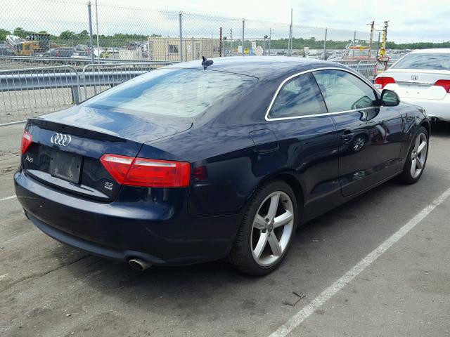 WAUDK78T79A014808 - 2009 AUDI A5 QUATTRO BLUE photo 4