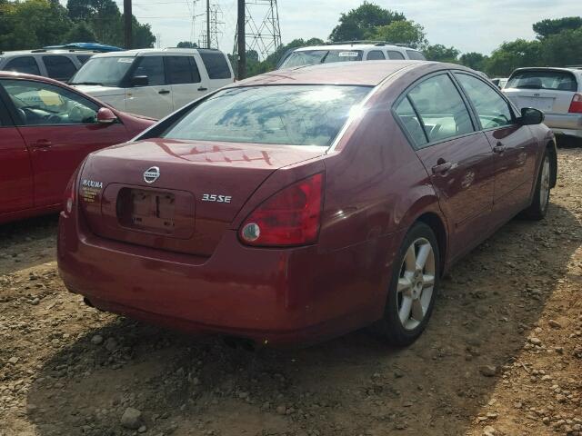 1N4BA41E36C810615 - 2006 NISSAN MAXIMA SE MAROON photo 4