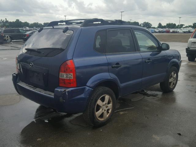 KM8JM12B65U167052 - 2005 HYUNDAI TUCSON GL BLUE photo 4