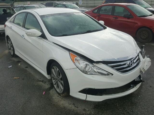 5NPEC4AC6EH870326 - 2014 HYUNDAI SONATA SE WHITE photo 1