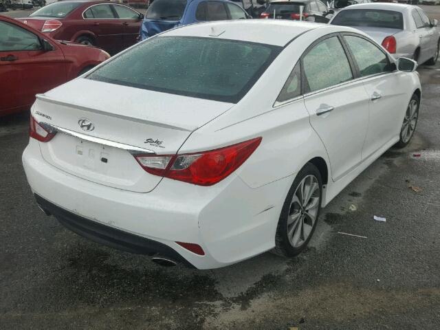 5NPEC4AC6EH870326 - 2014 HYUNDAI SONATA SE WHITE photo 4