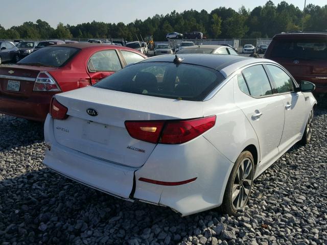 5XXGR4A63EG348315 - 2014 KIA OPTIMA SX WHITE photo 4